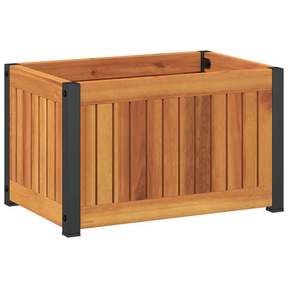 vidaXL Pflanzkübel 45x30x27,5 cm Massivholz Akazie und Stahl