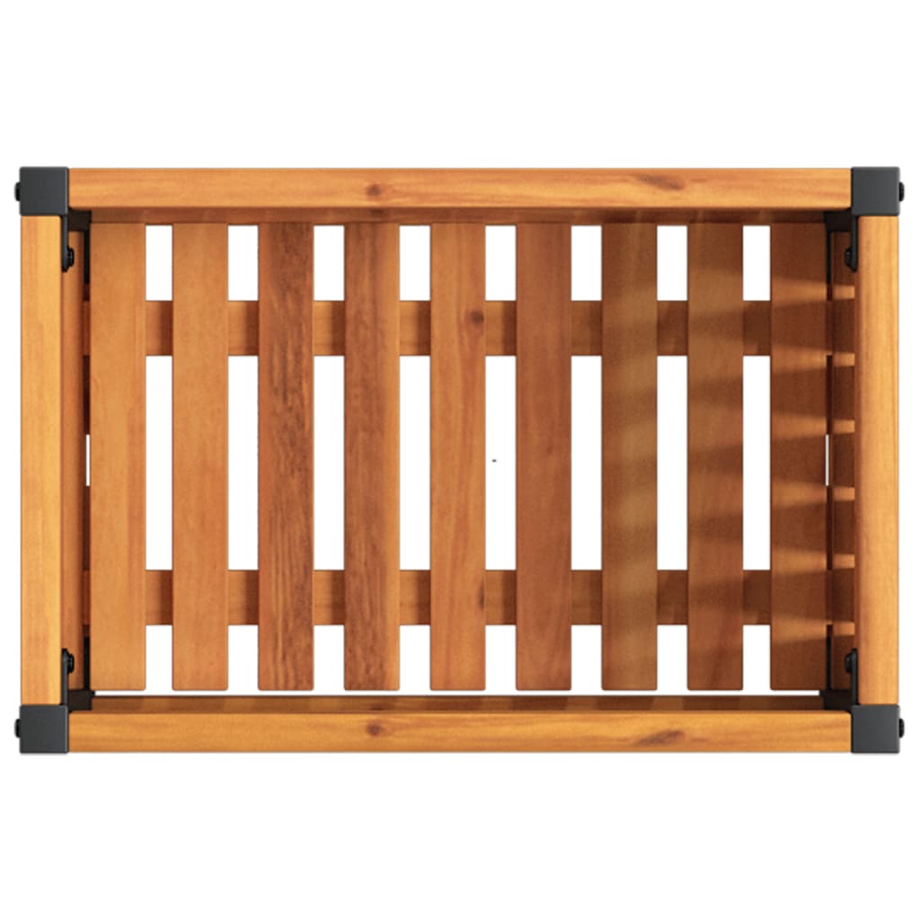 vidaXL Pflanzkübel 45x30x27,5 cm Massivholz Akazie und Stahl