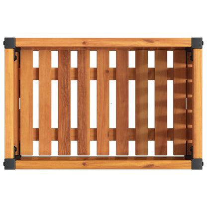 vidaXL Pflanzkübel 45x30x27,5 cm Massivholz Akazie und Stahl