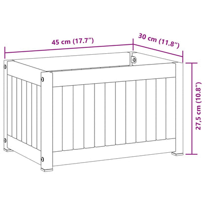 vidaXL Pflanzkübel 45x30x27,5 cm Massivholz Akazie und Stahl