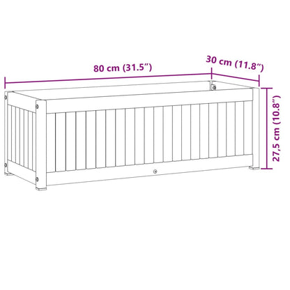 vidaXL Pflanzkübel 80x30x27,5 cm Massivholz Akazie und Stahl
