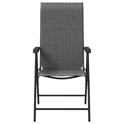 vidaXL Chaises de jardin 8 pcs Pliantes Gris Résine tressée