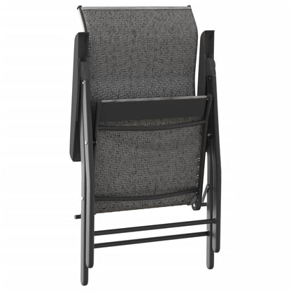 vidaXL Chaises de jardin 8 pcs Pliantes Gris Résine tressée