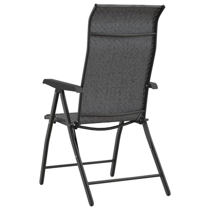 vidaXL Chaises de jardin 8 pcs Pliantes Gris Résine tressée