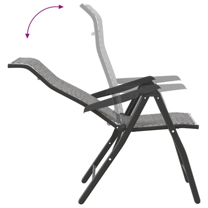 vidaXL Chaises de jardin 8 pcs Pliantes Gris Résine tressée