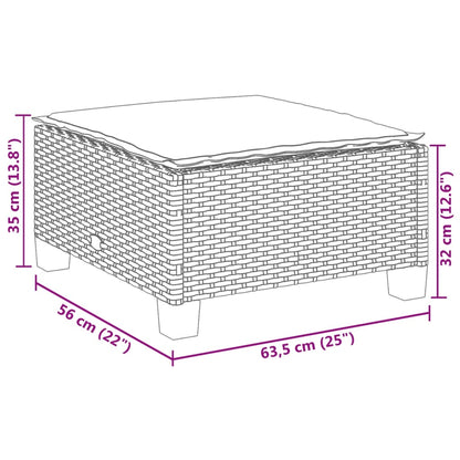 vidaXL 4-tlg. Garten-Sofagarnitur mit Kissen Schwarz Poly Rattan