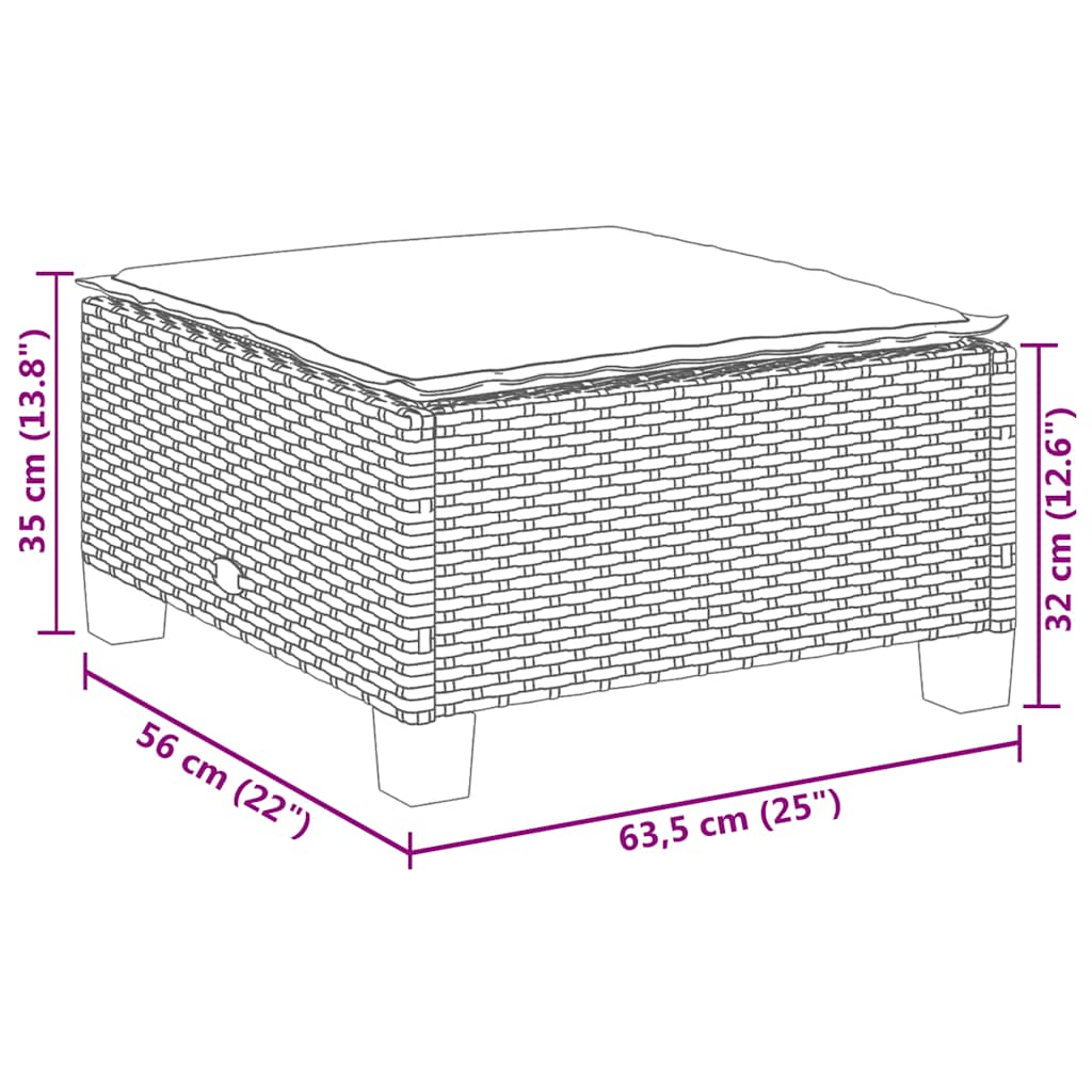 vidaXL Ensemble de canapés de jardin 4 pcs avec coussins en résine tressée beige