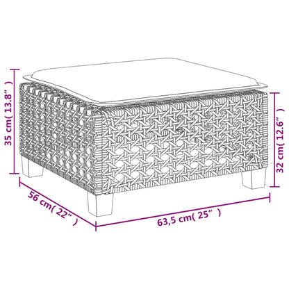 vidaXL 4-tlg. Garten-Sofagarnitur mit Kissen Schwarz Poly Rattan