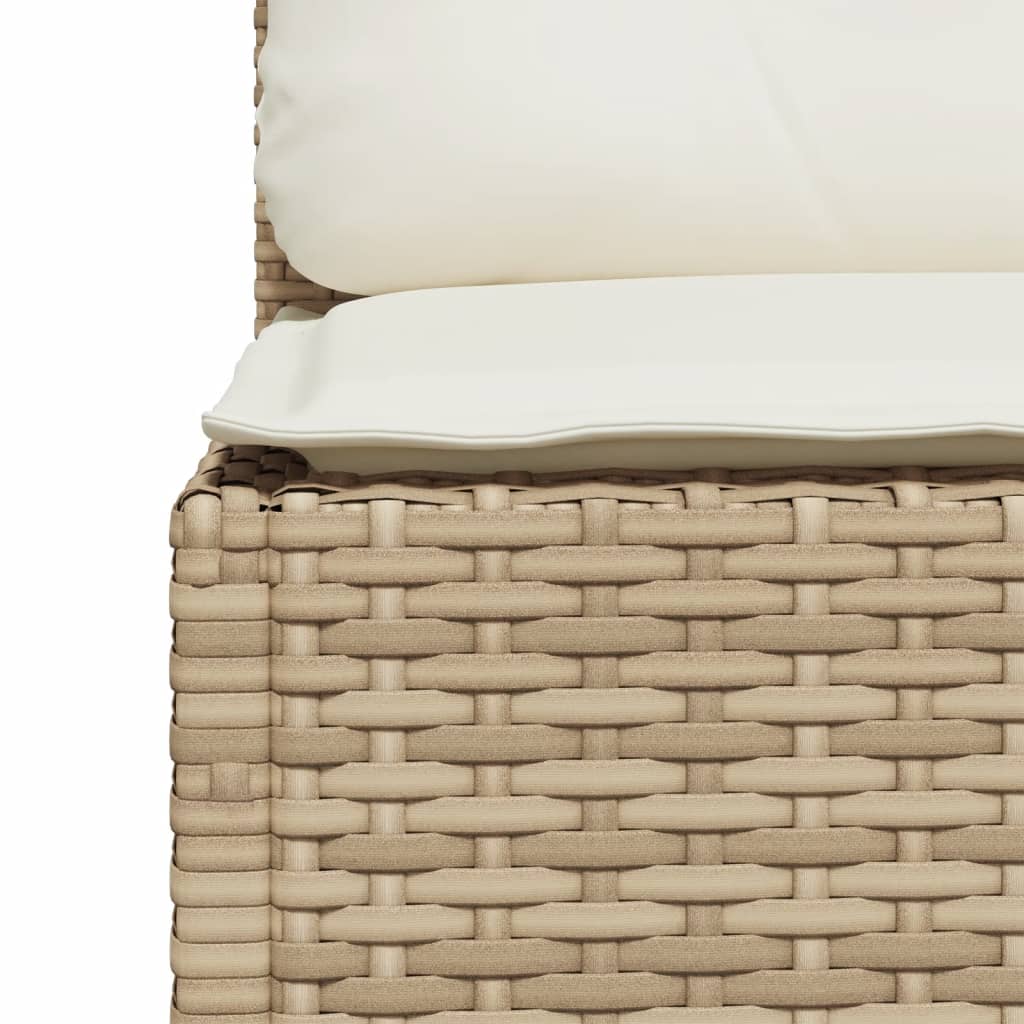 vidaXL Ensemble de canapés de jardin 4 pcs avec coussins en résine tressée beige