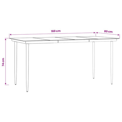 vidaXL Garten Essgruppe mit Kissen 7 pcs Hellgrau Poly-Rattan