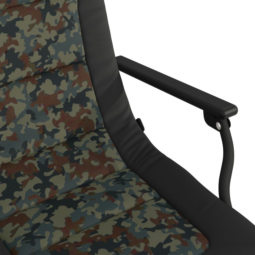 vidaXL Angelstuhl mit Armlehnen Klappbar Tarnmuster