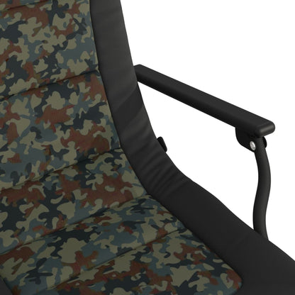 vidaXL Angelstuhl mit Armlehnen Klappbar Tarnmuster