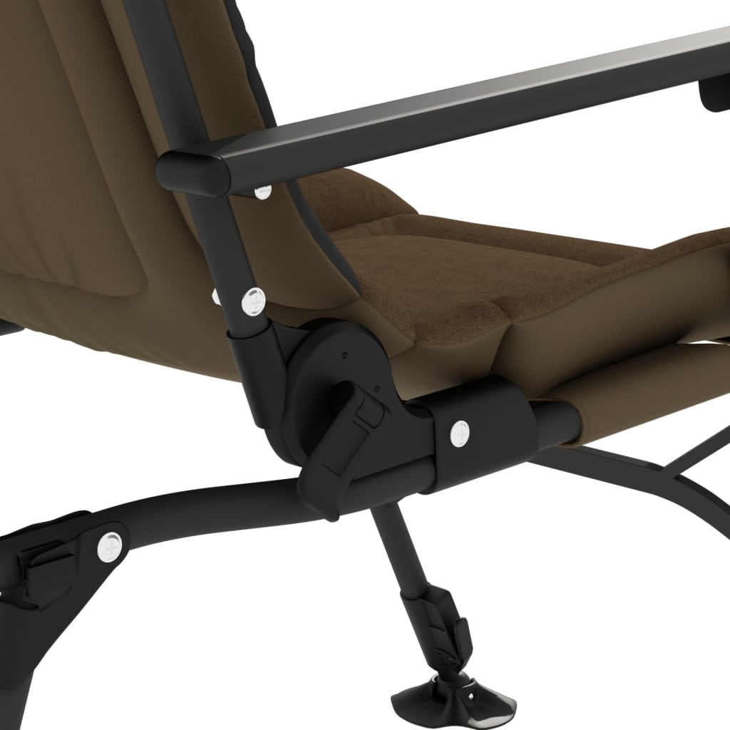 vidaXL Chaise de pêche pliable avec accoudoirs Taupe