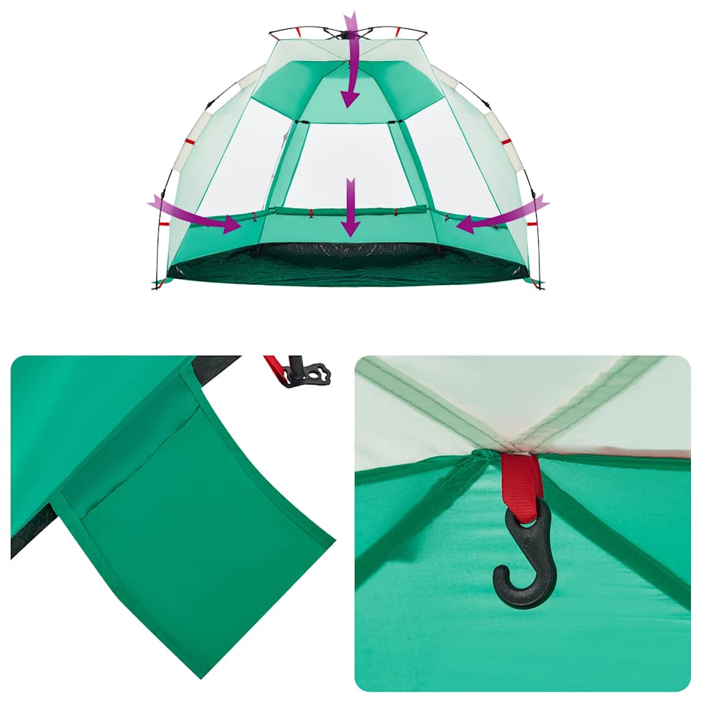 vidaXL Strandzelt 2 Personen Seegrün Quick Release Wasserdicht