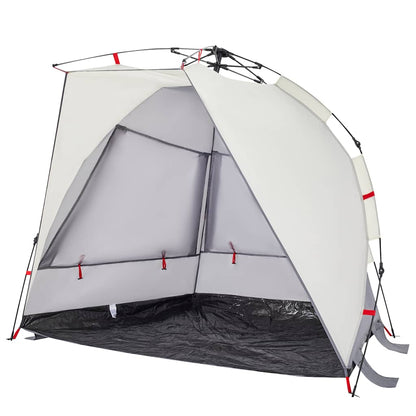 vidaXL Strandzelt 2 Personen Grau Quick Release Wasserdicht