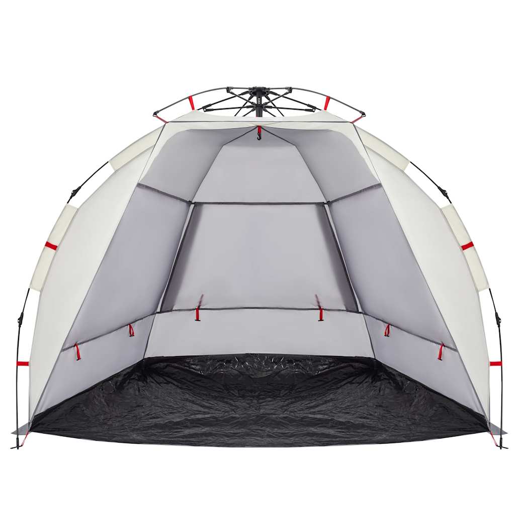 vidaXL Strandzelt 2 Personen Grau Quick Release Wasserdicht