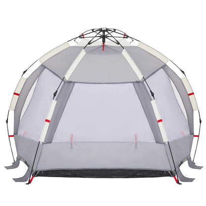 vidaXL Strandzelt 2 Personen Grau Quick Release Wasserdicht