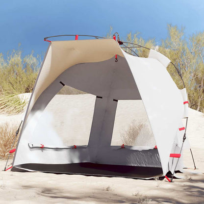 vidaXL Strandzelt 2 Personen Grau Quick Release Wasserdicht