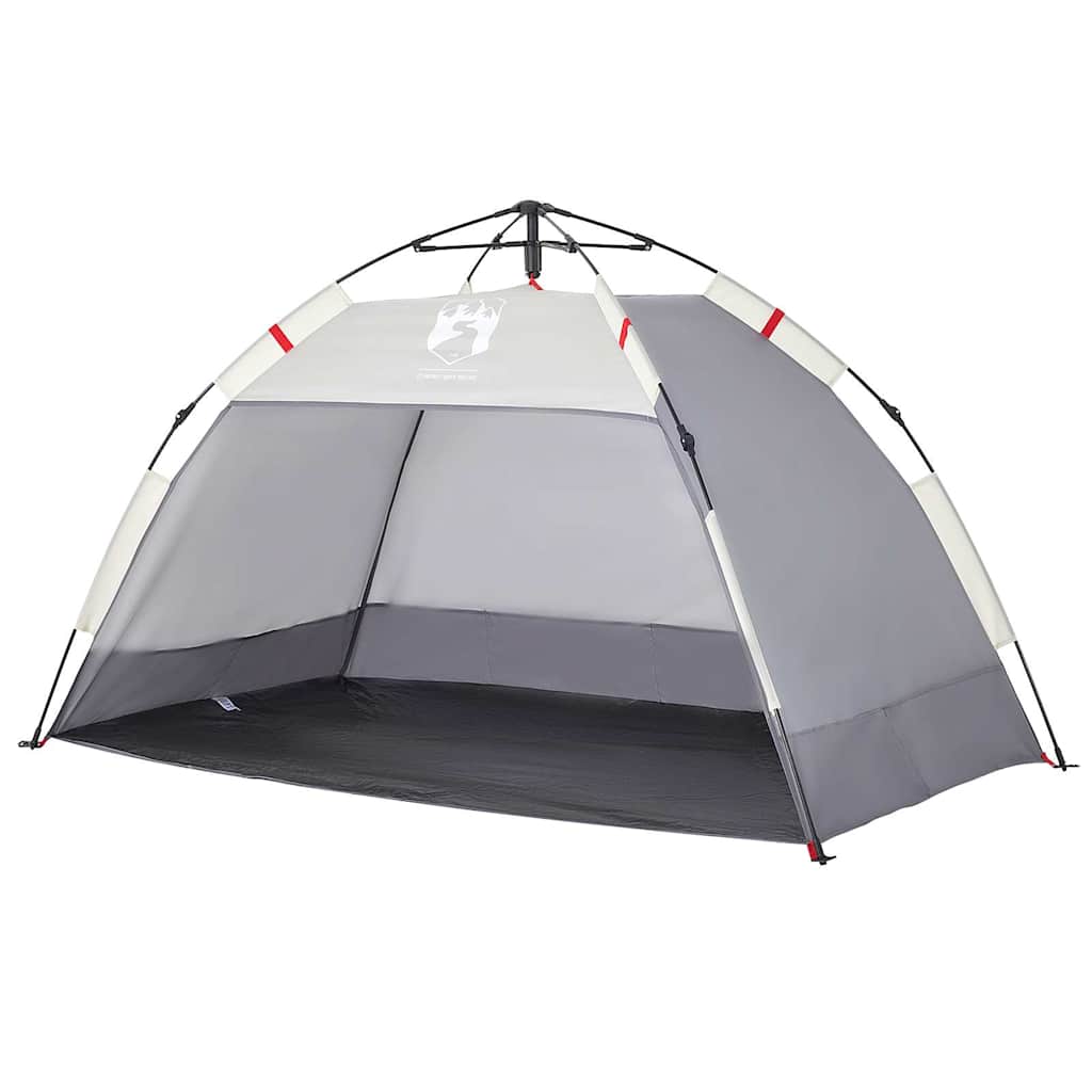 vidaXL Strandzelt 2 Personen Grau Quick Release Wasserdicht