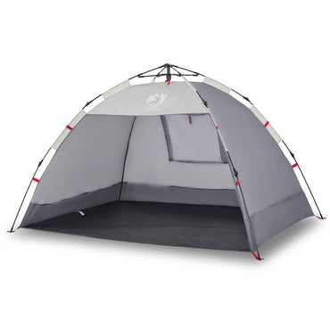 vidaXL Strandzelt 2 Personen Grau Quick Release Wasserdicht
