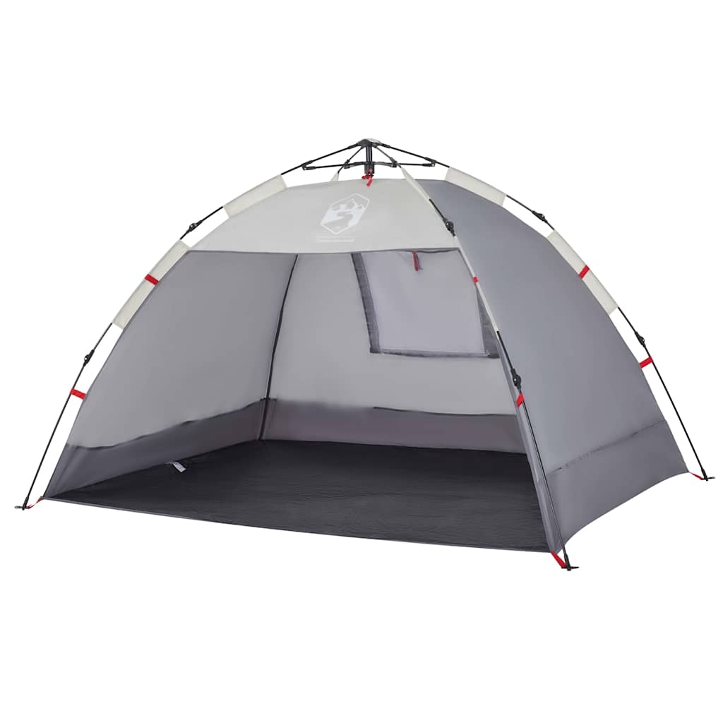 vidaXL Strandzelt 2 Personen Grau Quick Release Wasserdicht