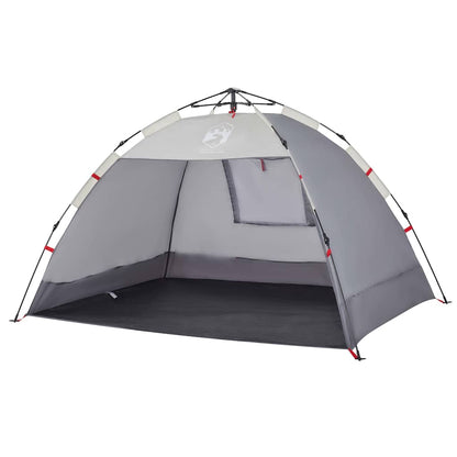 vidaXL Strandzelt 2 Personen Grau Quick Release Wasserdicht