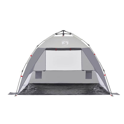 vidaXL Strandzelt 2 Personen Grau Quick Release Wasserdicht