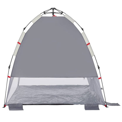 vidaXL Strandzelt 2 Personen Grau Quick Release Wasserdicht