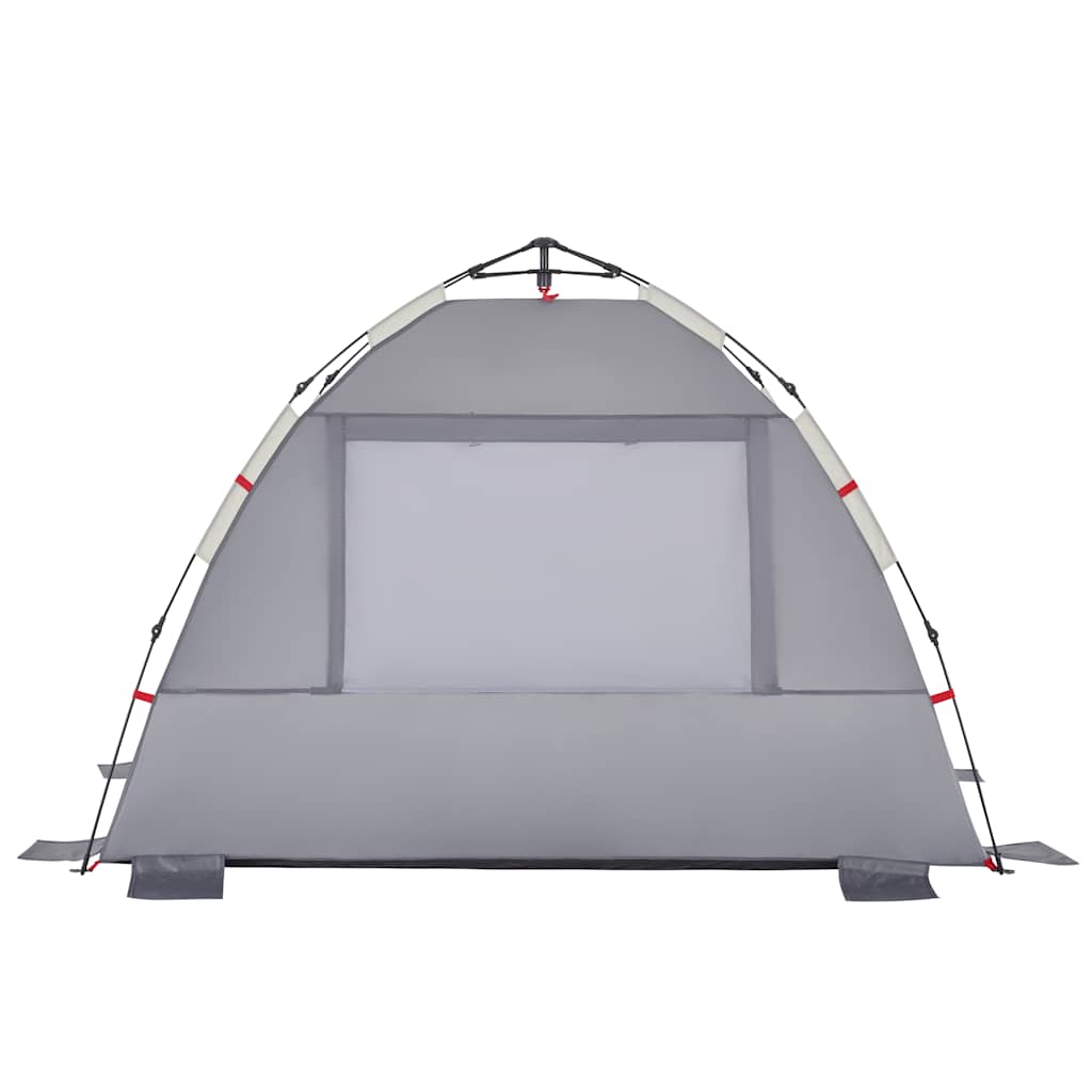 vidaXL Strandzelt 2 Personen Grau Quick Release Wasserdicht