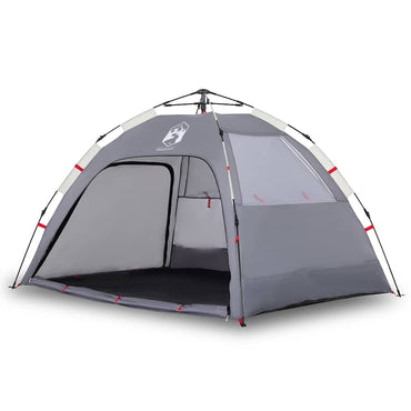 vidaXL Strandzelt 2 Personen Grau Quick Release Wasserdicht