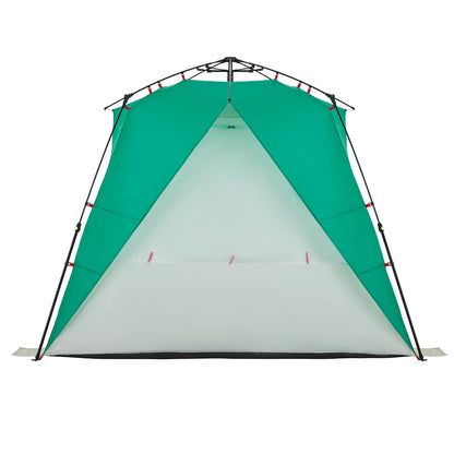 vidaXL Strandzelt 4 Personen Seegrün Quick Release Wasserdicht