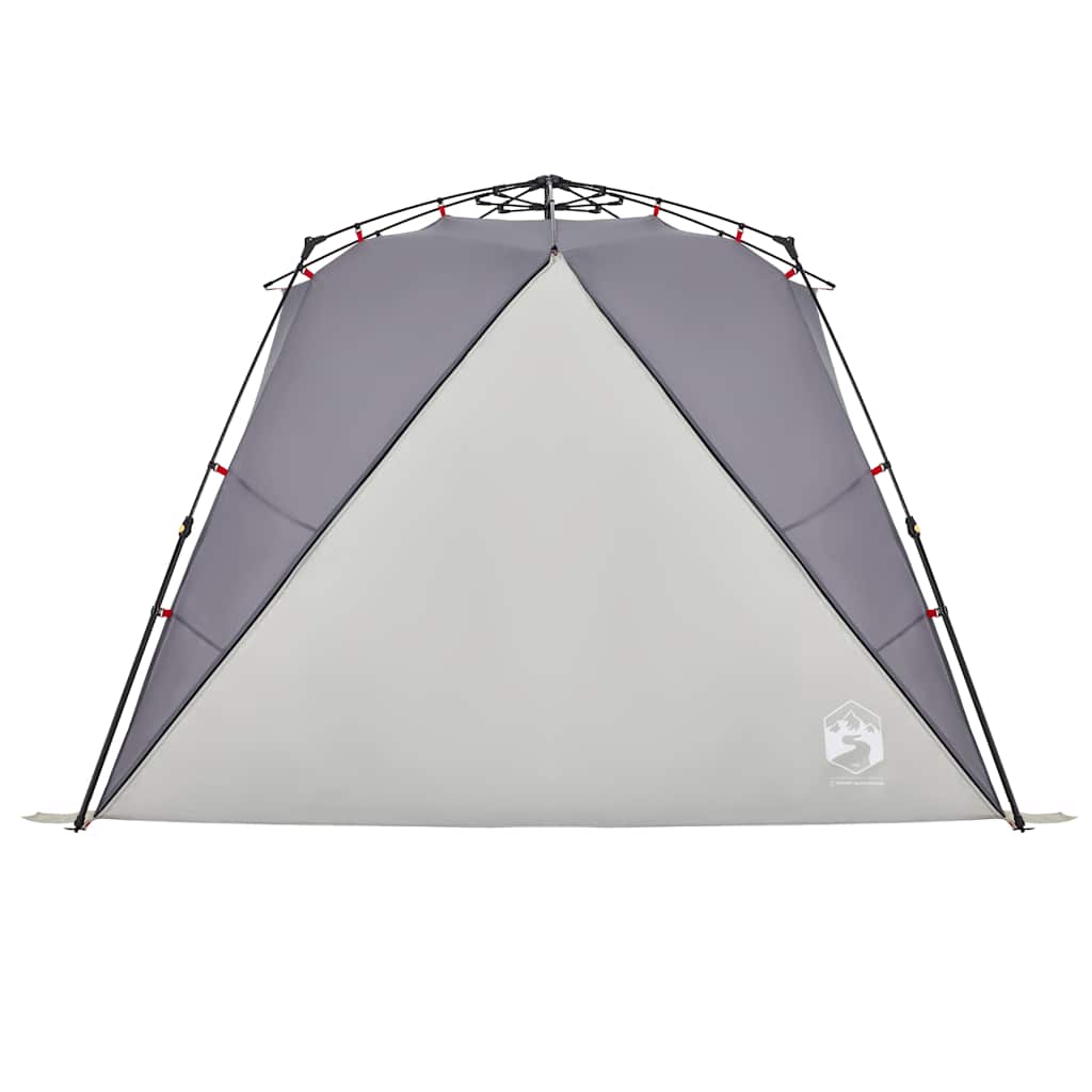 vidaXL Strandzelt 4 Personen Grau Quick Release Wasserdicht