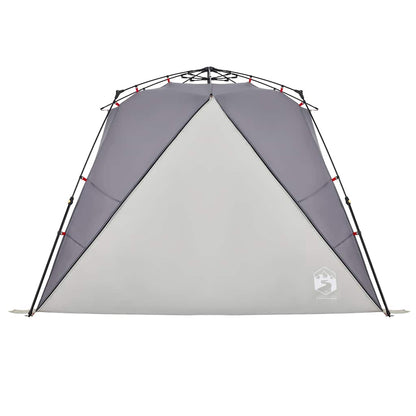 vidaXL Strandzelt 4 Personen Grau Quick Release Wasserdicht