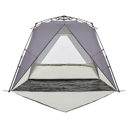 vidaXL Strandzelt 4 Personen Grau Quick Release Wasserdicht