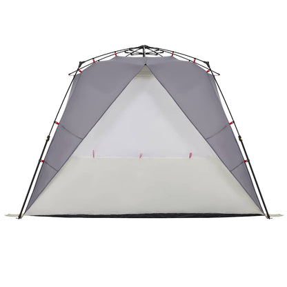 vidaXL Strandzelt 4 Personen Grau Quick Release Wasserdicht