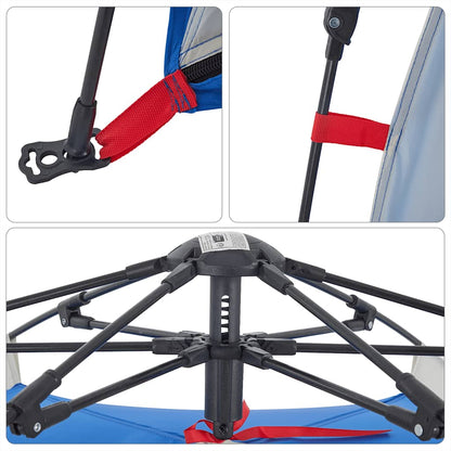 vidaXL Strandzelt 3 Personen Azurblau Quick Release Wasserdicht