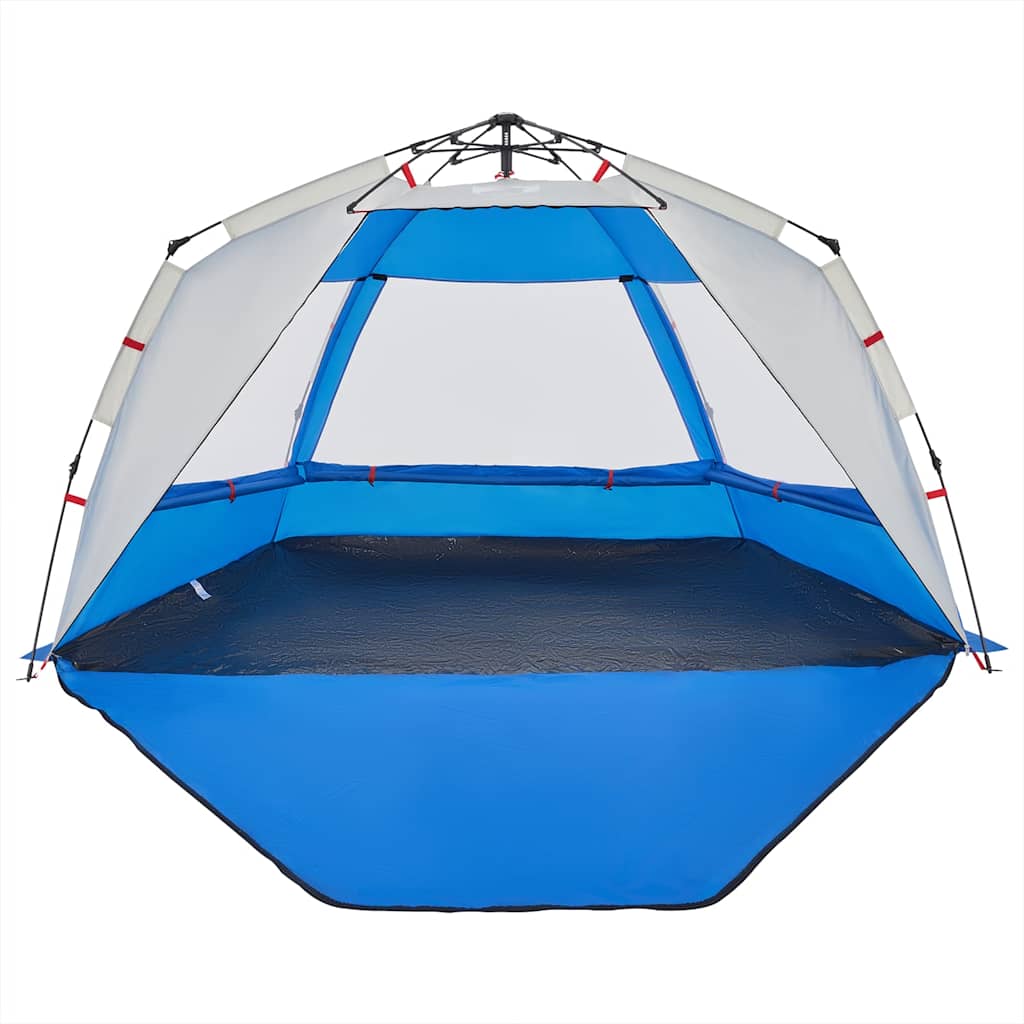 vidaXL Strandzelt 3 Personen Azurblau Quick Release Wasserdicht