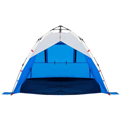 vidaXL Strandzelt 3 Personen Azurblau Quick Release Wasserdicht