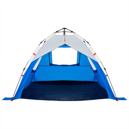 vidaXL Strandzelt 3 Personen Azurblau Quick Release Wasserdicht