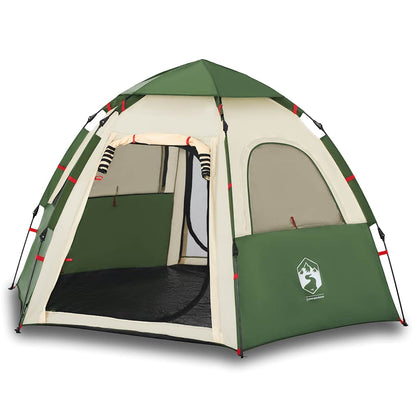 vidaXL Tente de camping 4 personnes vert à démontage rapide