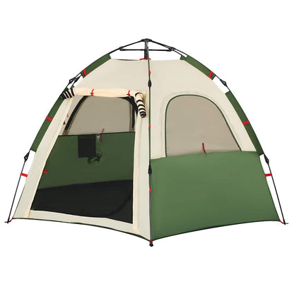 vidaXL Tente de camping 4 personnes vert à démontage rapide