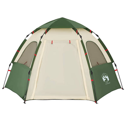 vidaXL Tente de camping 4 personnes vert à démontage rapide
