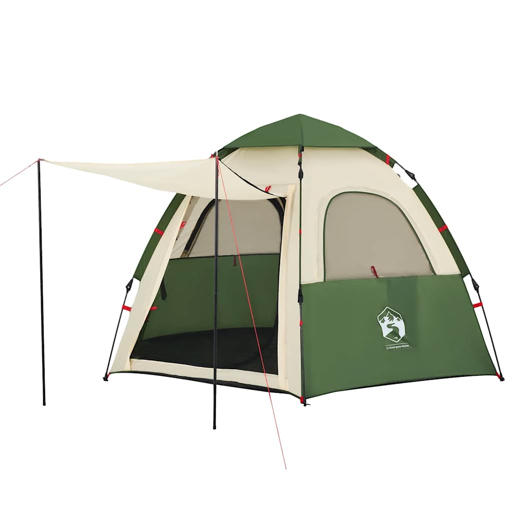 vidaXL Tente de camping 4 personnes vert à démontage rapide