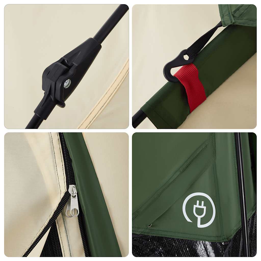 vidaXL Campingzelt 4 Personen Grün Quick Release