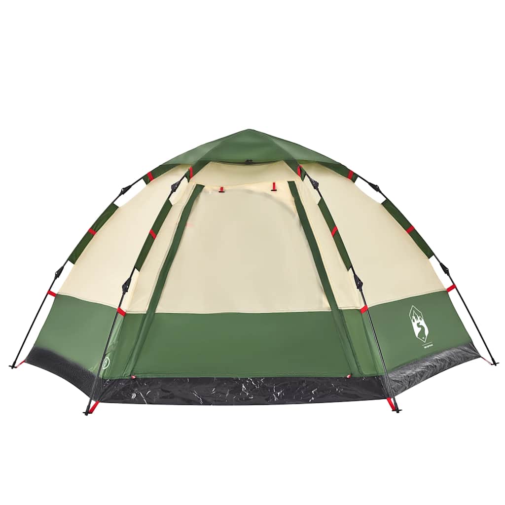vidaXL Campingzelt 4 Personen Grün Quick Release