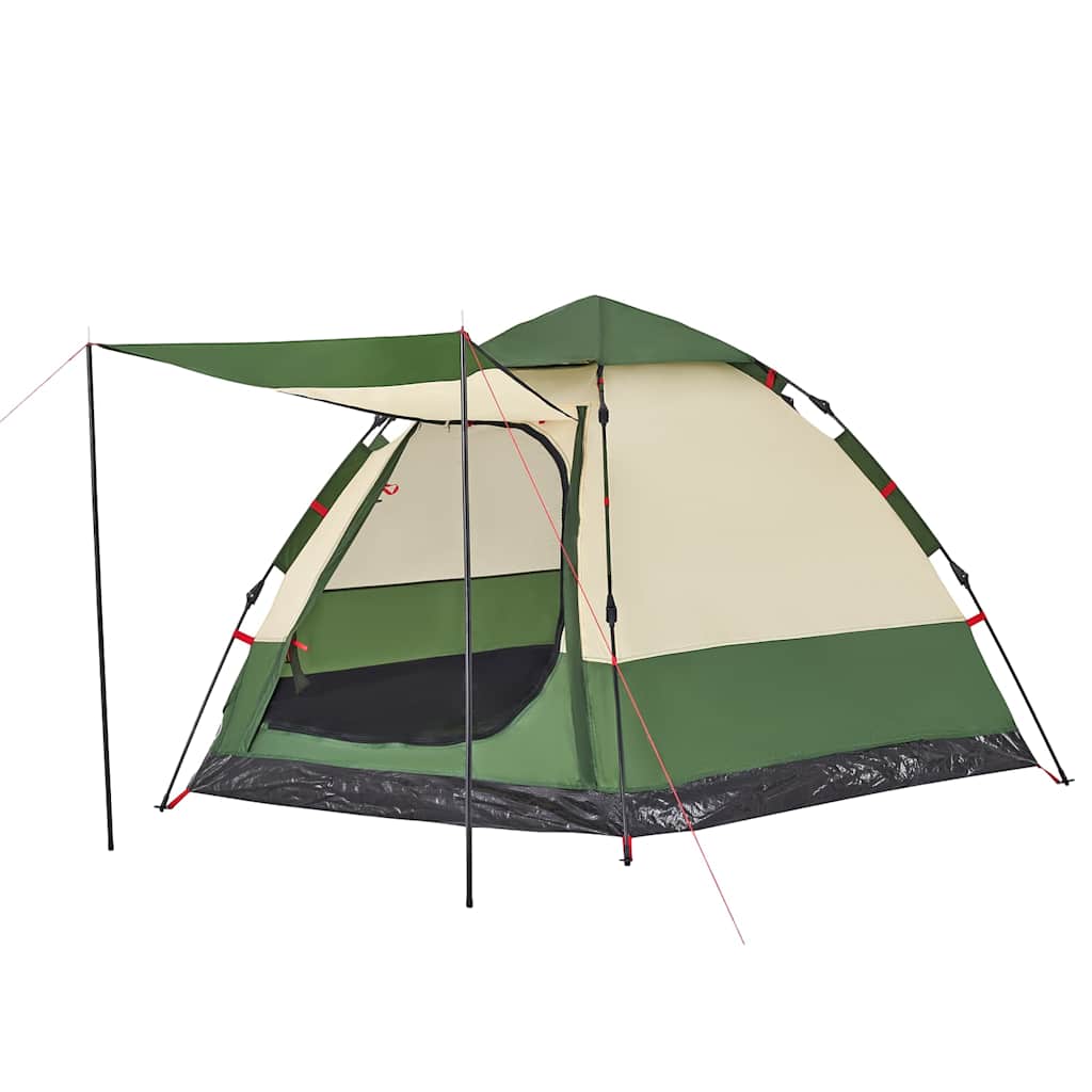 vidaXL Campingzelt 4 Personen Grün Quick Release