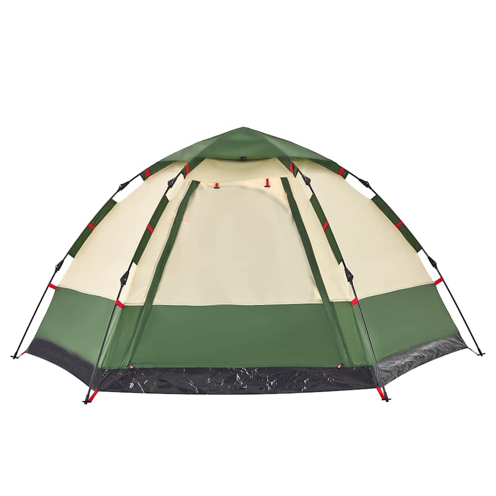 vidaXL Campingzelt 4 Personen Grün Quick Release