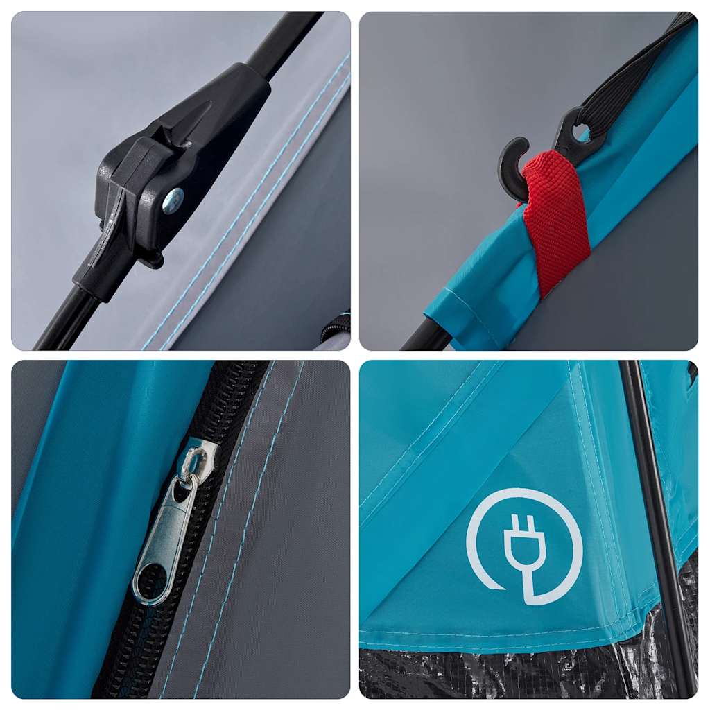 vidaXL Campingzelt 4 Personen Blau Quick Release