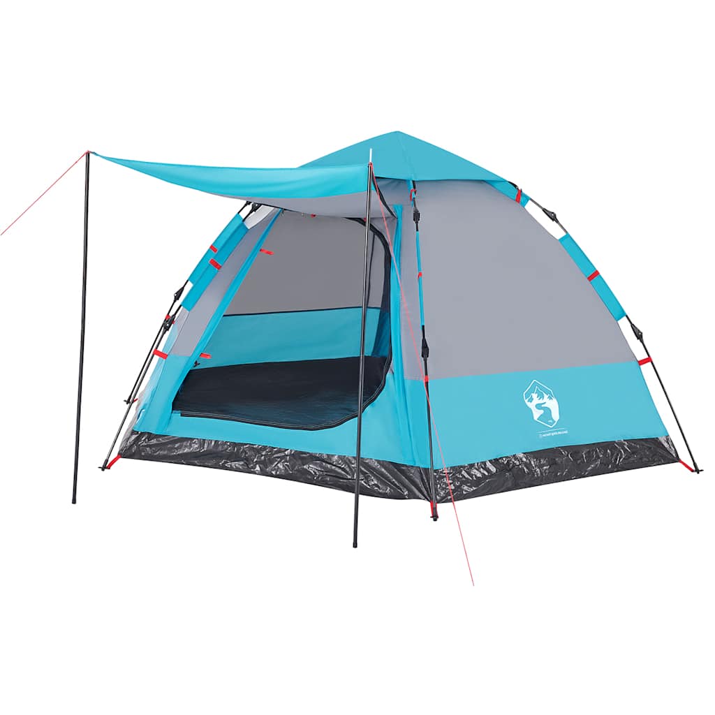 vidaXL Campingzelt 4 Personen Blau Quick Release