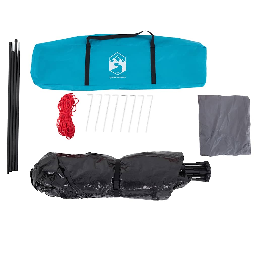 vidaXL Campingzelt 4 Personen Blau Quick Release